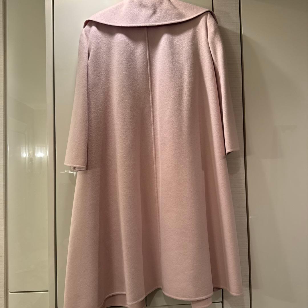 FOXEY ピンク オープンフロント チェスターコート