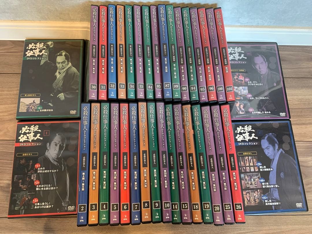 デアゴスティーニDVDのみ★必殺仕事人25本＋Ⅴ3本＋V 激闘編6本＋疾風編1本
