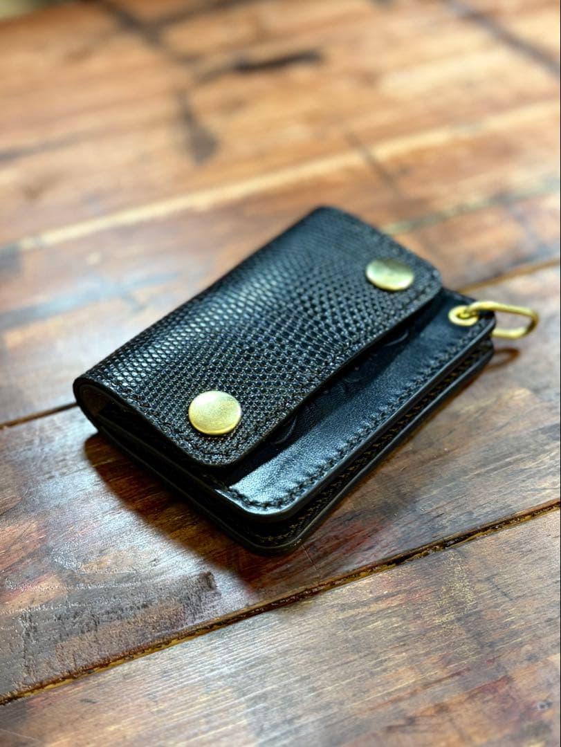 【ちあるさん】ミニトラッカーウォレット ホースバット リザード