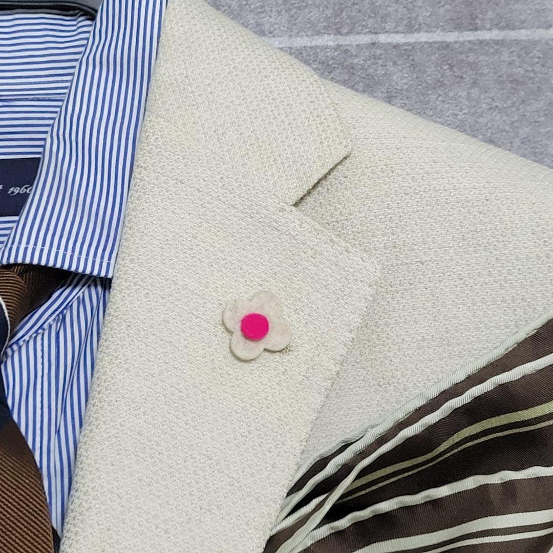 ★龍さん様 LARDINI 春夏 麻 混 超高級 テーラードジャケット