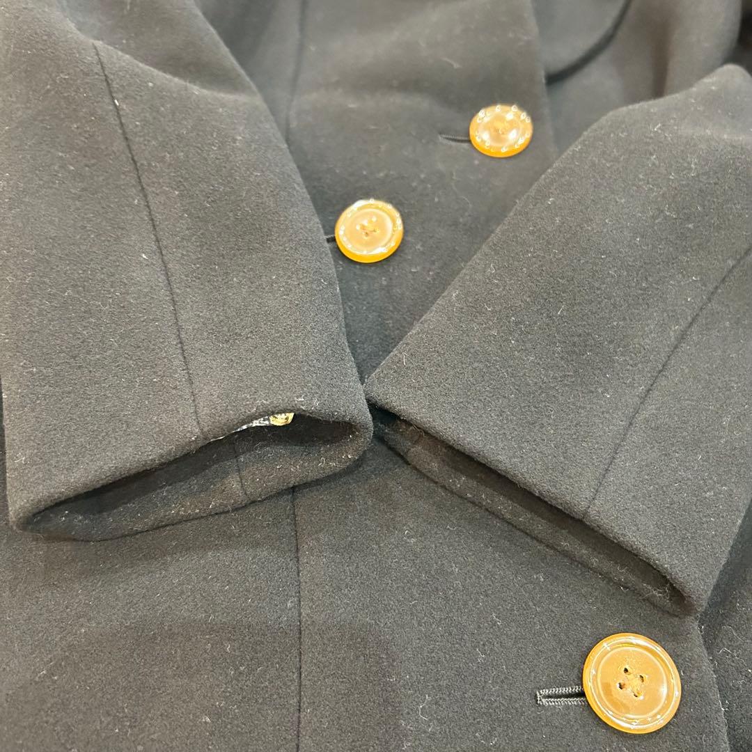 ヴィヴィアンウエストウッド　カシミヤ混　裏地総柄　変形　ラブ襟　ロング