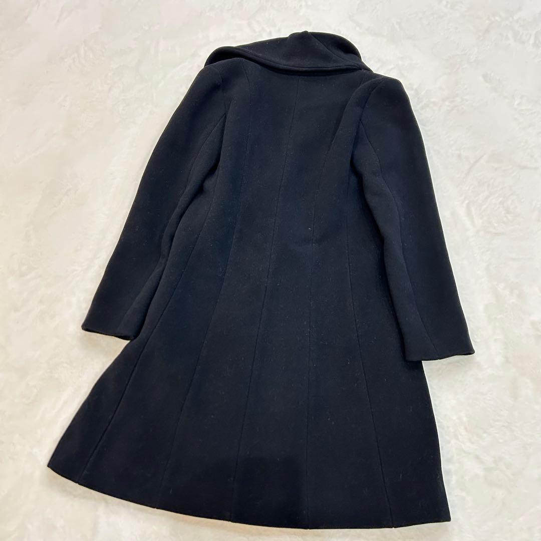 ヴィヴィアンウエストウッド　カシミヤ混　裏地総柄　変形　ラブ襟　ロング