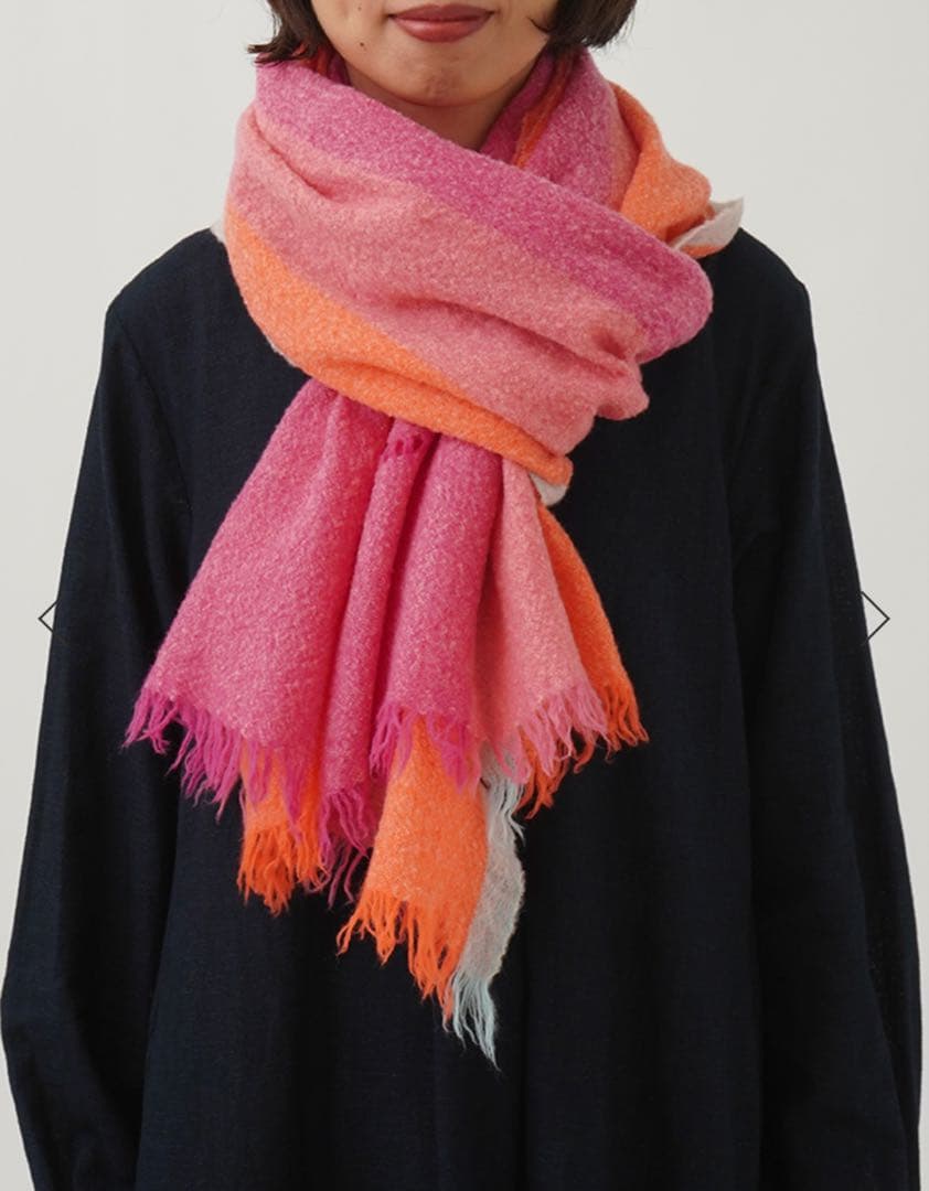 ◆新品PAL'LAS PALACE（パラスパレス）２／４８ウール強縮絨ストール◆