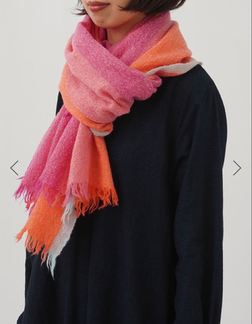 ◆新品PAL'LAS PALACE（パラスパレス）２／４８ウール強縮絨ストール◆