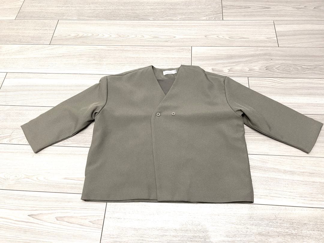 riziere　ノーカラージャケットセットアップ　バンドカラーシャツ120