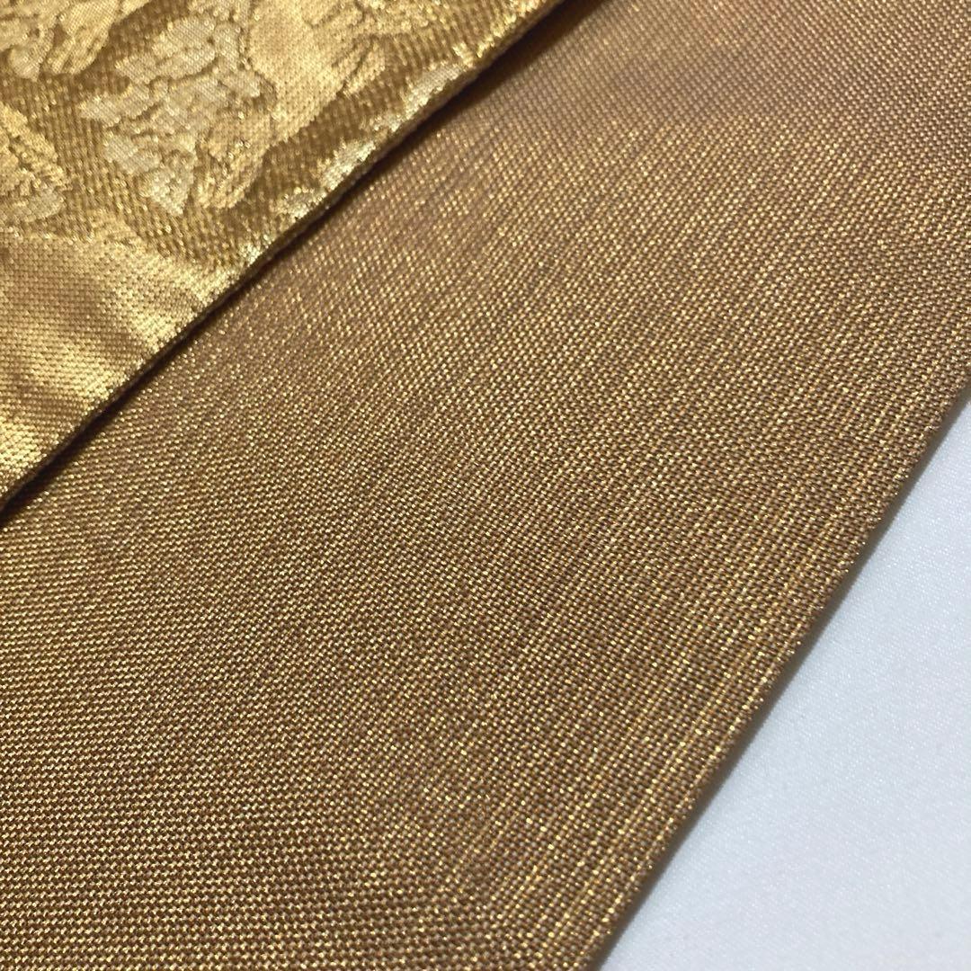 マリリン　袋帯【洛風林】工芸帯地 正絹 色紙花兎文 全通柄 金糸 金色