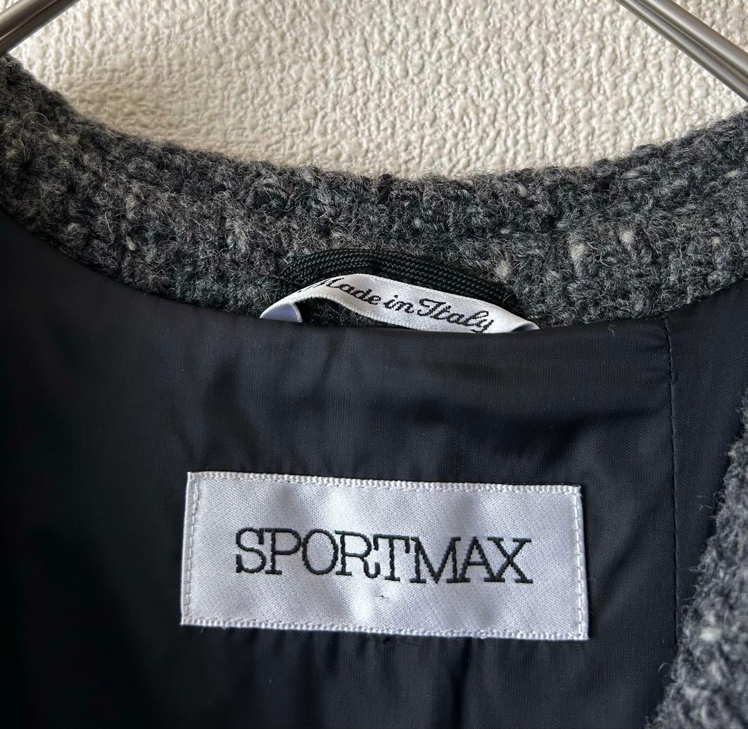 美品✨SPORTMAX イタリア製　ツイード　ロングコート マックスマーラ　40