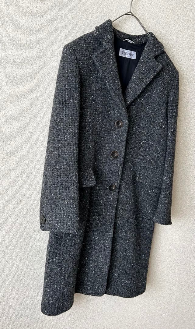 美品✨SPORTMAX イタリア製　ツイード　ロングコート マックスマーラ　40