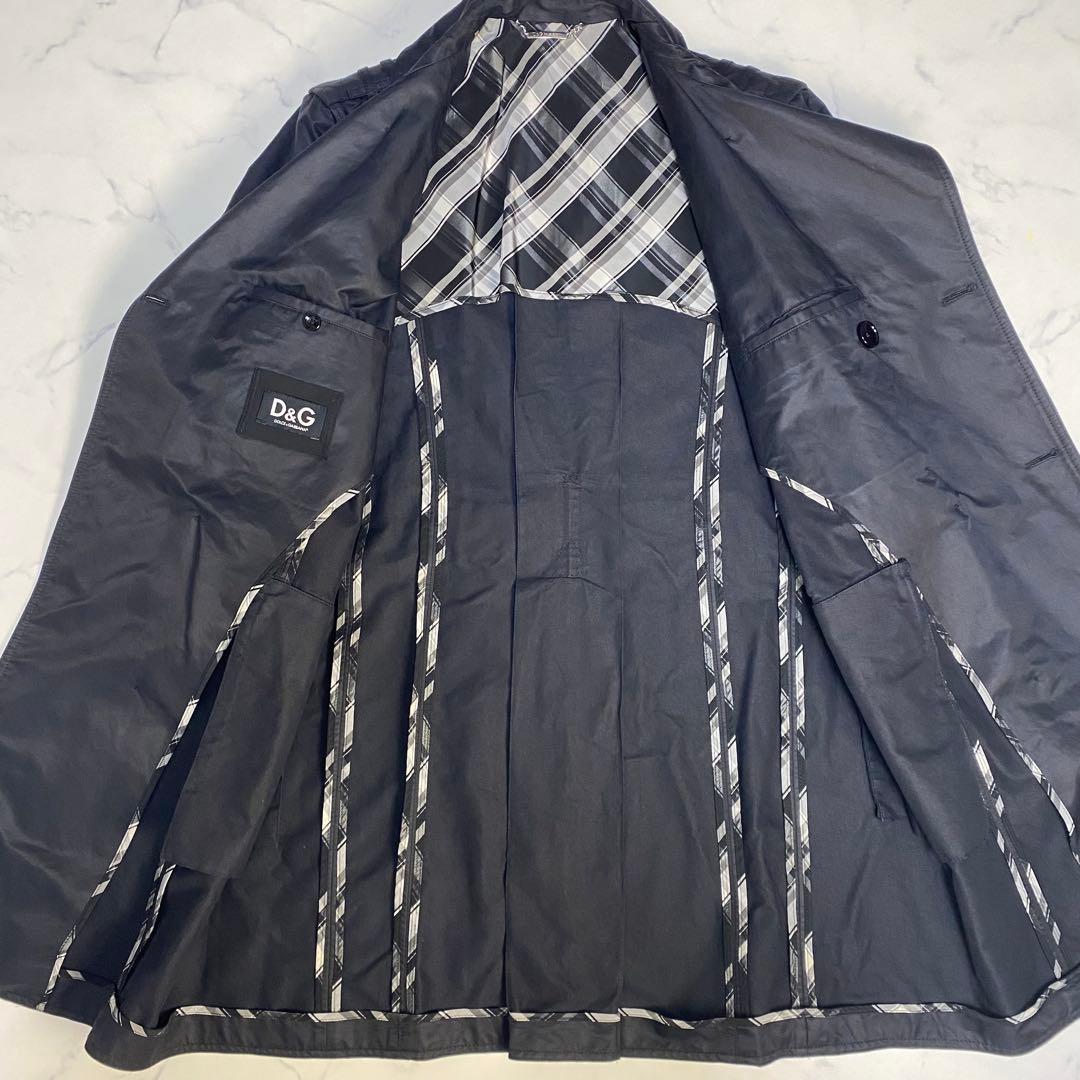 【美品】ドルチェアンドガッバーナ　トレンチコート XL相当　ブラック　ベルト付き