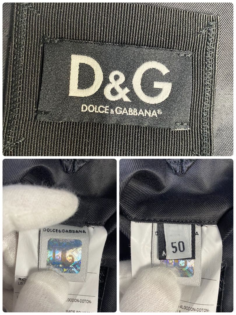 【美品】ドルチェアンドガッバーナ　トレンチコート XL相当　ブラック　ベルト付き