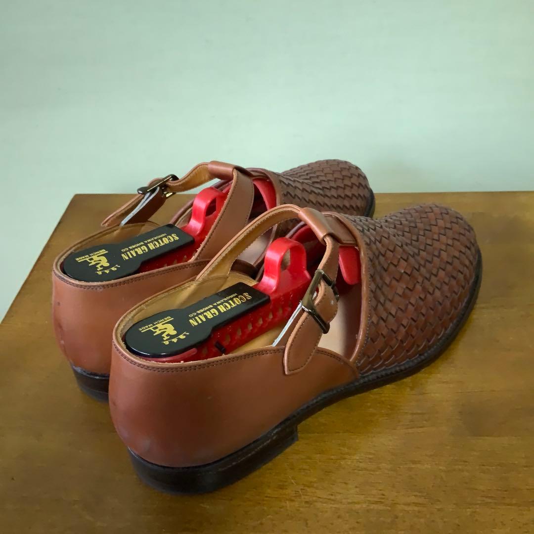 SCOTCH GRAINスコッチグレイン イントレチャート レザーサンダル　25