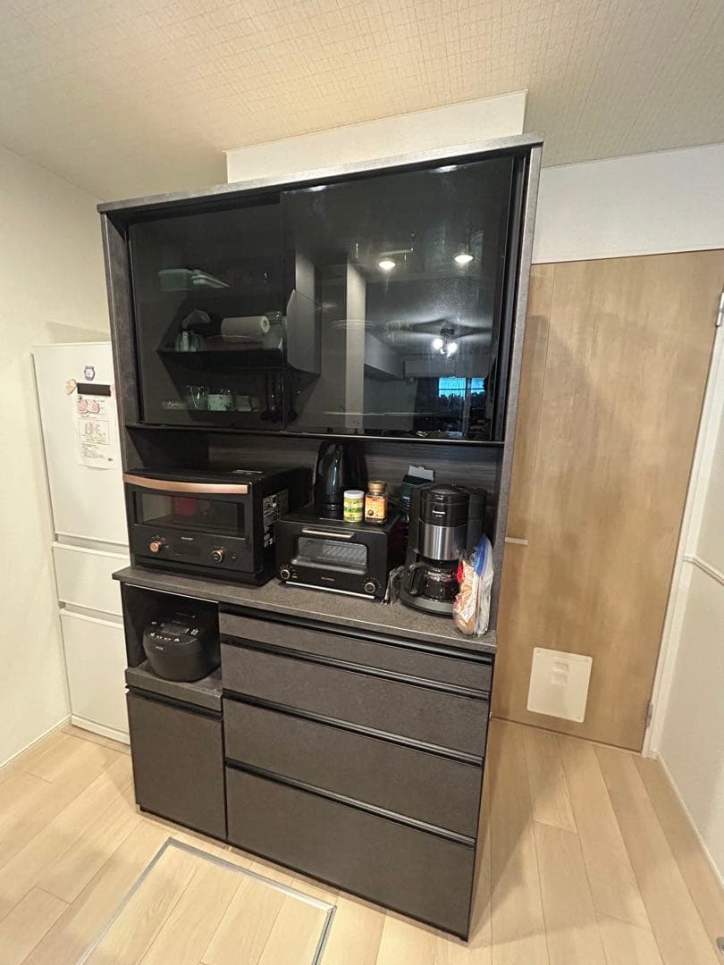 【送料込】松田家具 120 キッチンボード 食器棚