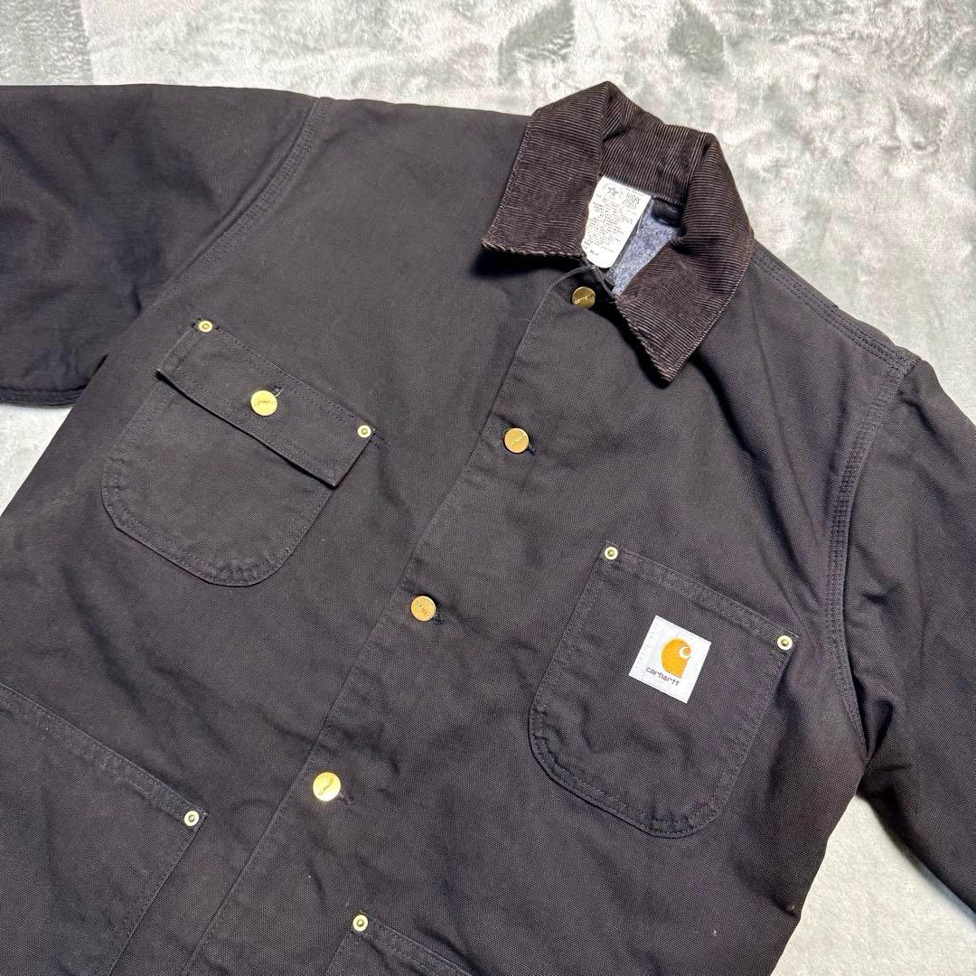 【ミント】90s USA製 carhartt ミシガンチョアコート ブラック