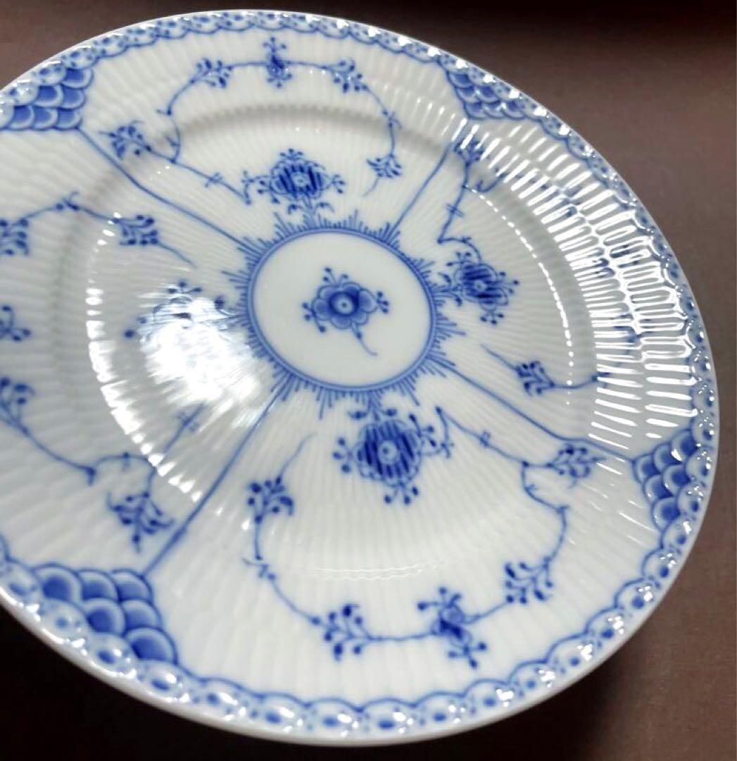 専用◇ロイヤルコペンハーゲンブルーフルーテッドハーフレースプレート19cm未使用