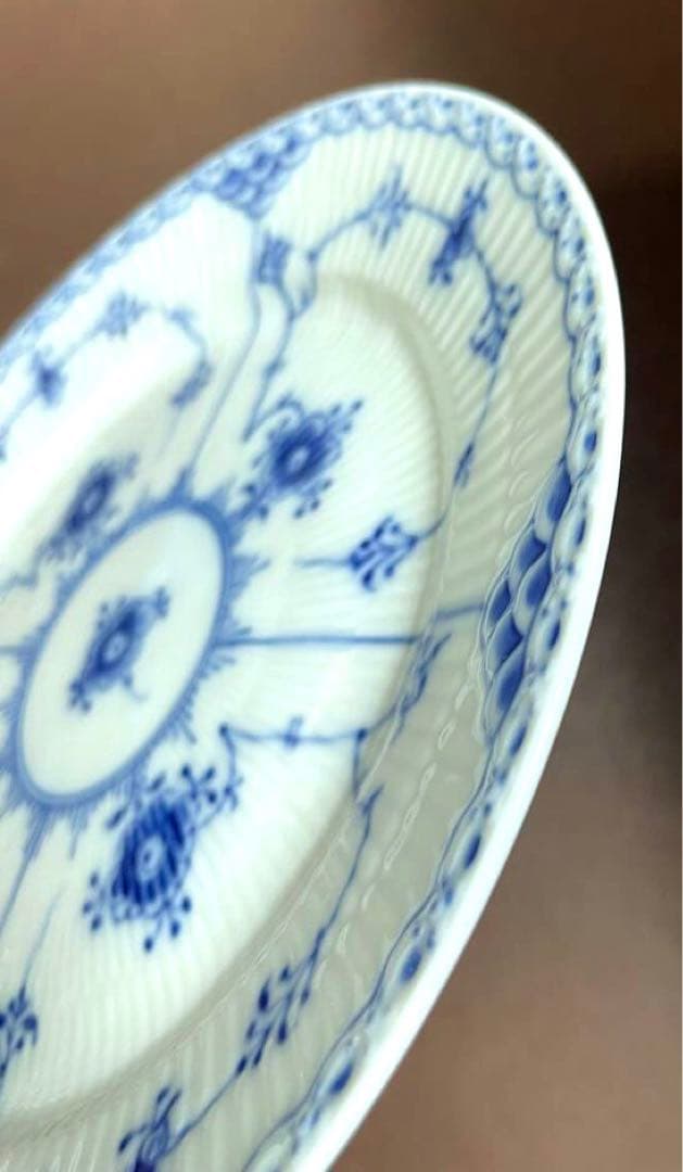 専用◇ロイヤルコペンハーゲンブルーフルーテッドハーフレースプレート19cm未使用