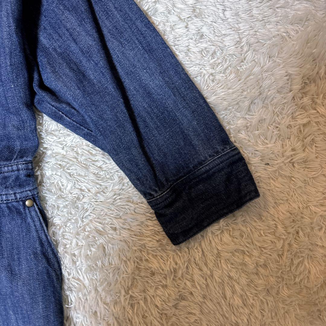 美品＊&yarn コットンリネン デニム ジャンプスーツ　オールインワン　長袖