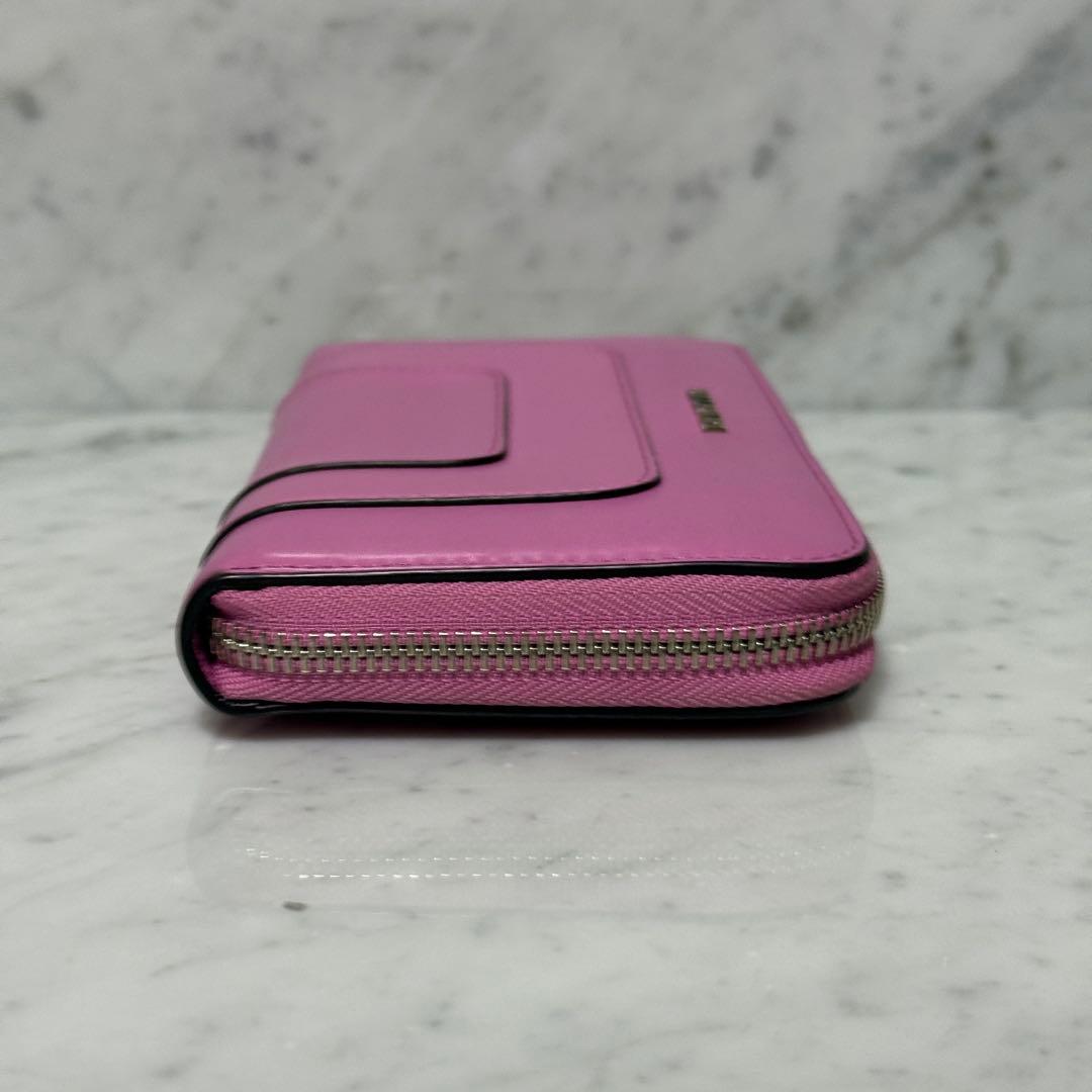 BVLGARI ブルガリ 長財布 本革 ピンク セルペンティ ラウンドジップ