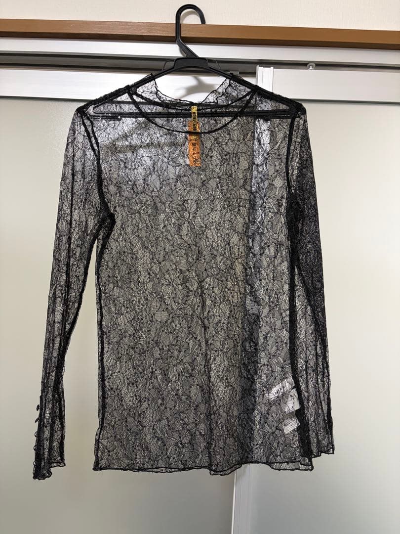 Ameri VINTAGE　HOLE SPANGLE LACE DRESS