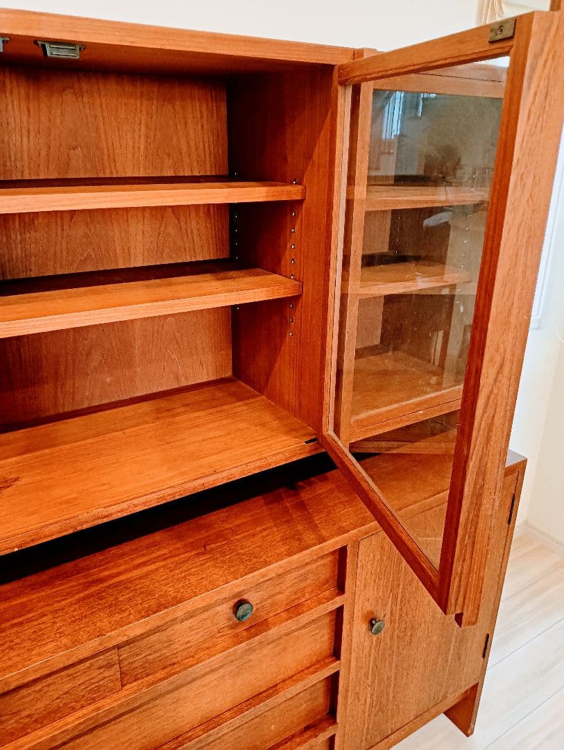 希少 チーク　カップボード　下部のみ　食器棚　キャビネット