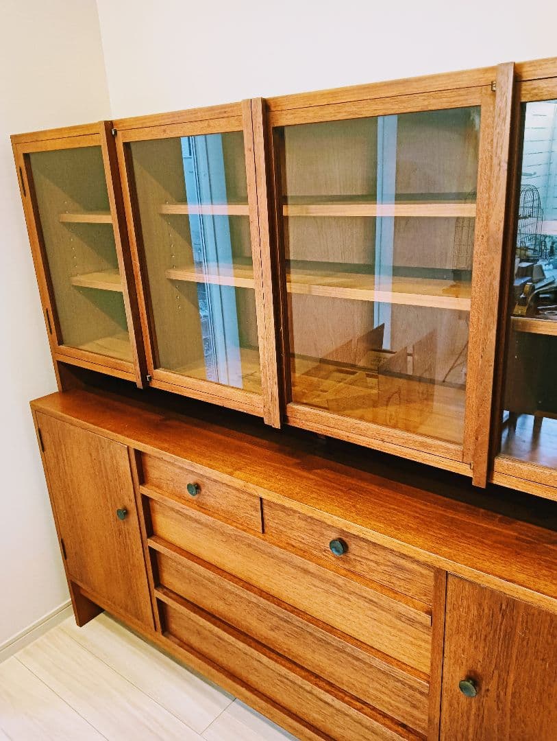 希少 チーク　カップボード　下部のみ　食器棚　キャビネット