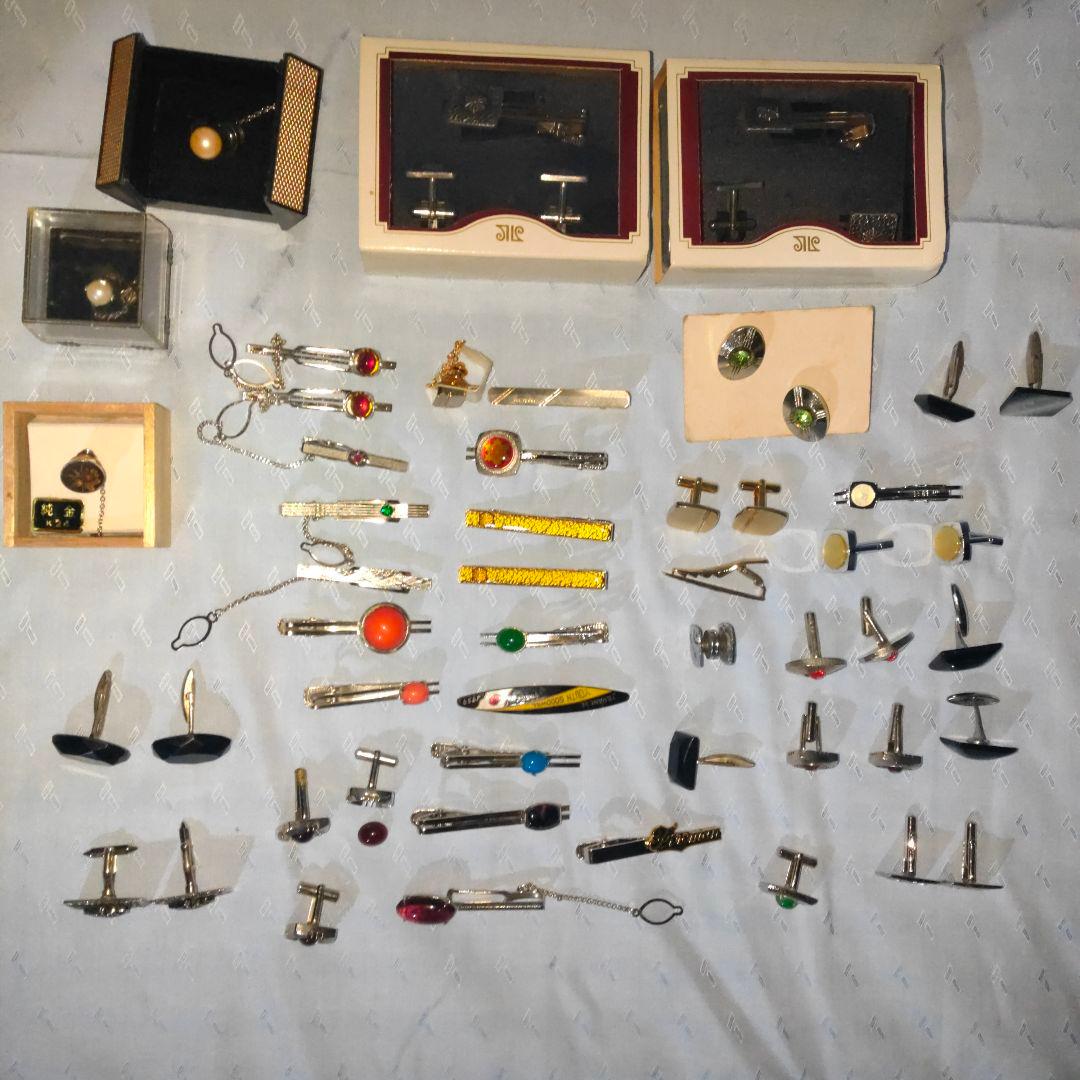 ⑰【遺品整理/生前整理】ネクタイピン,カフスボタンまとめ売り