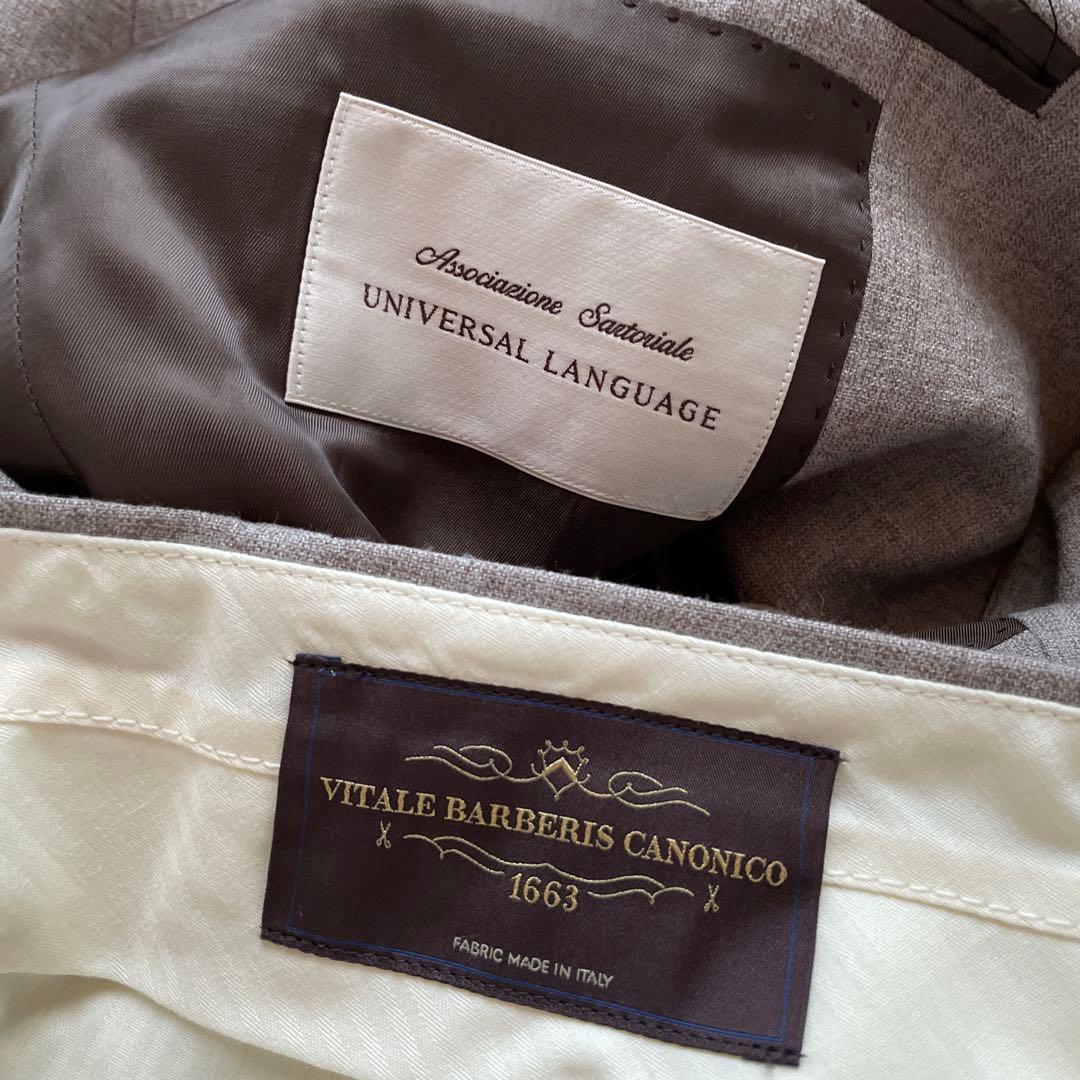 新品未使用【UNIVERSAL LANGUAGE】カノニコ生地 スーツS 160