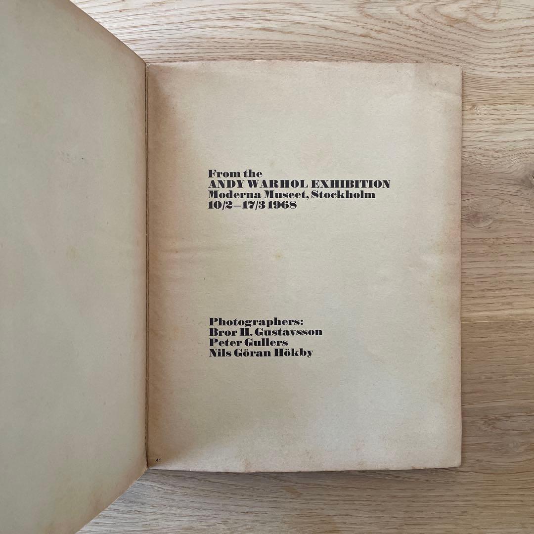 アンディーウォーホル　図録　ストックホルム展示会　1968年