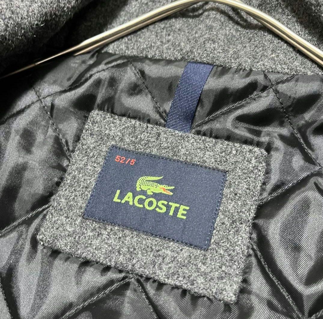 ラコステ 2way 中綿 ダッフルコート ロング グレー ウール LACOSTE