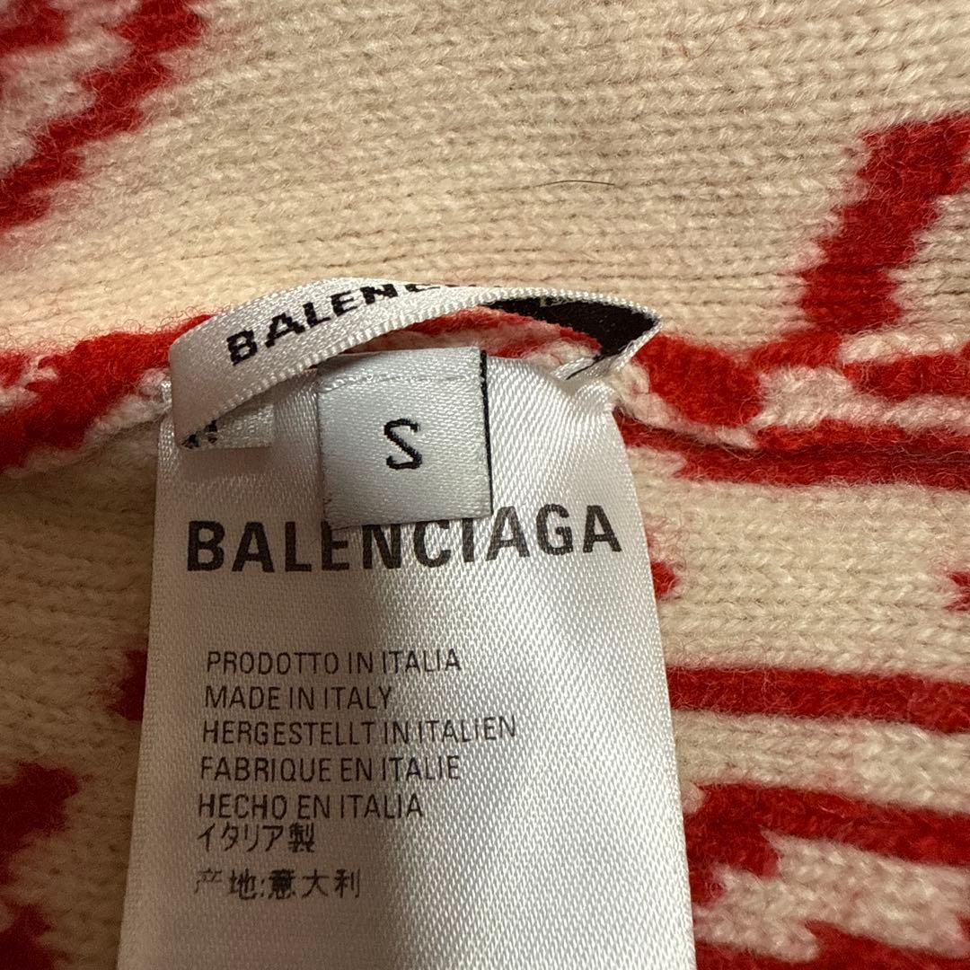 値下げ　BALENCIAGA バレンシアガ ニット帽 レッド ロゴ