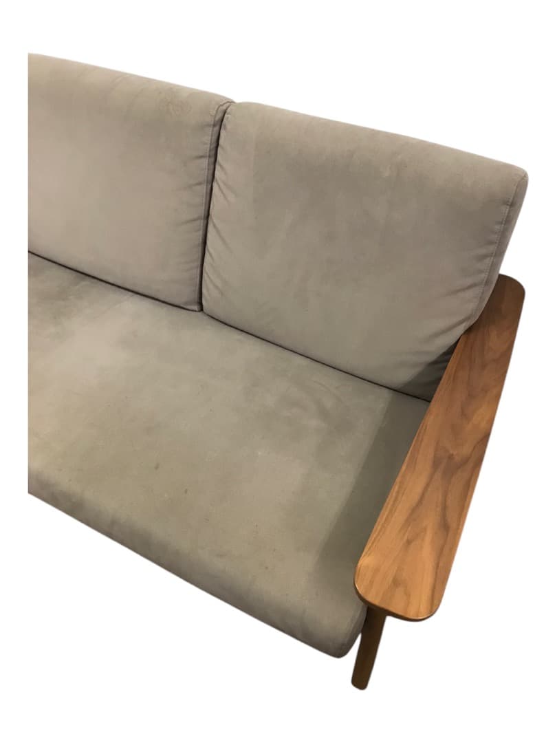 直接引取歓迎！karimoku WD43モデル 2人掛けソファ ビーチ材 北欧