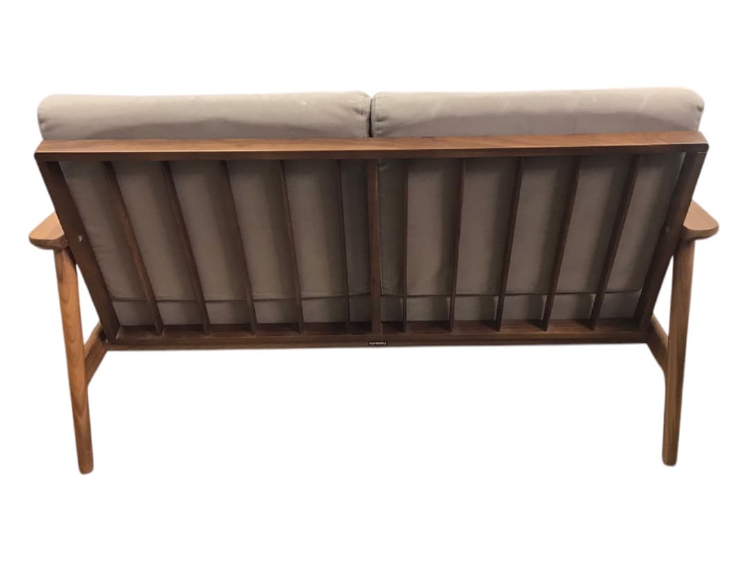 直接引取歓迎！karimoku WD43モデル 2人掛けソファ ビーチ材 北欧