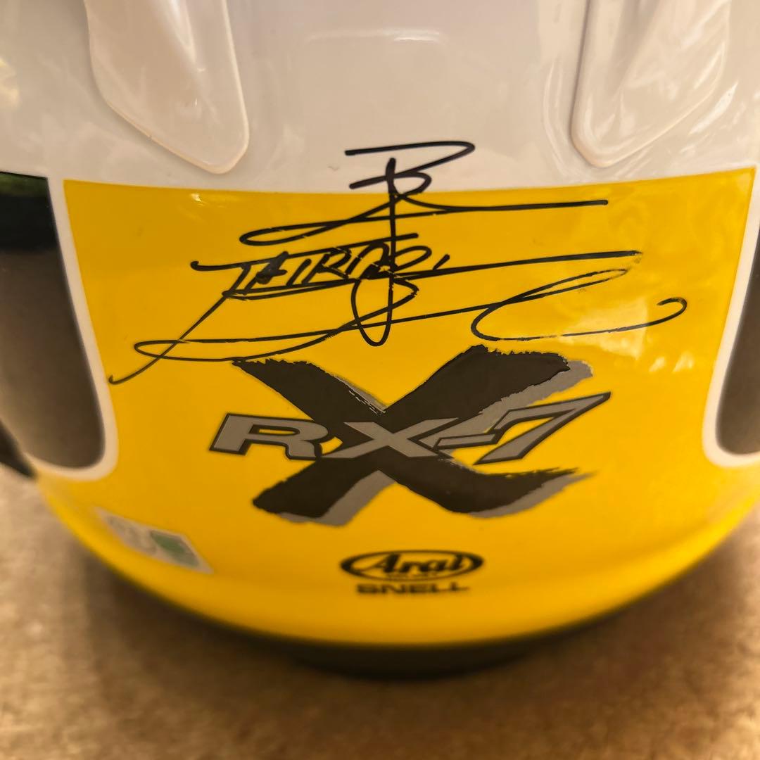 た*し様 アライRX-7X 直筆サイン入り タイラレプリカ イエローARAI 平
