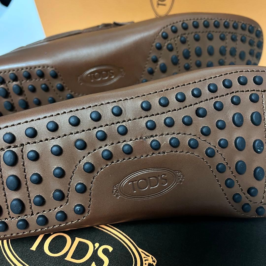 トッズ☆新品☆TOD’s メンズ レザー ゴンミーニ/ブラウン25.5cm