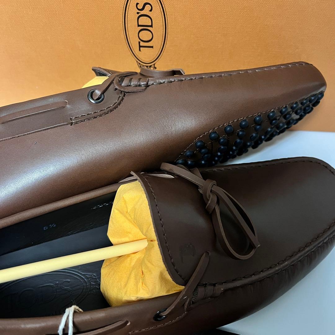 トッズ☆新品☆TOD’s メンズ レザー ゴンミーニ/ブラウン25.5cm