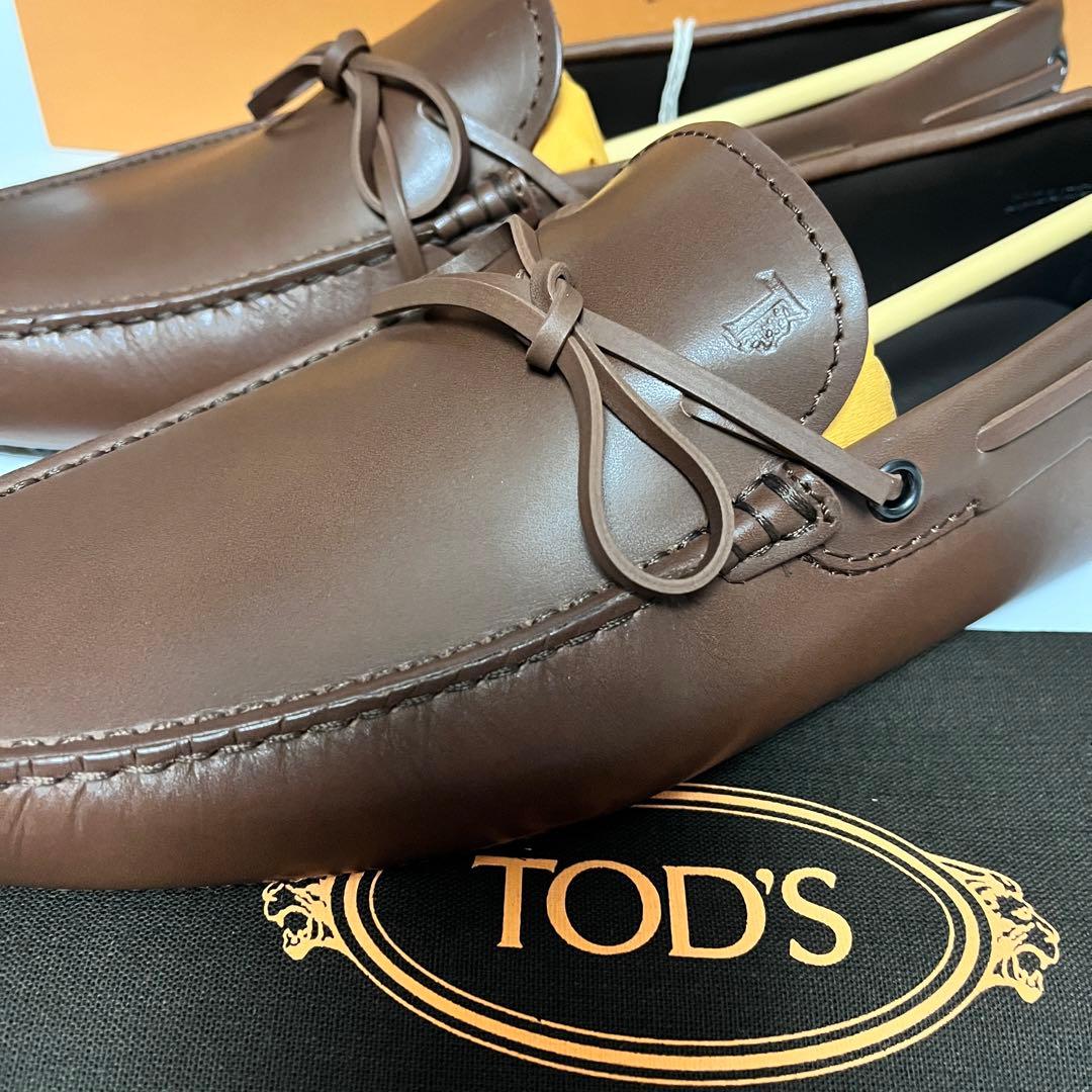 トッズ☆新品☆TOD’s メンズ レザー ゴンミーニ/ブラウン25.5cm