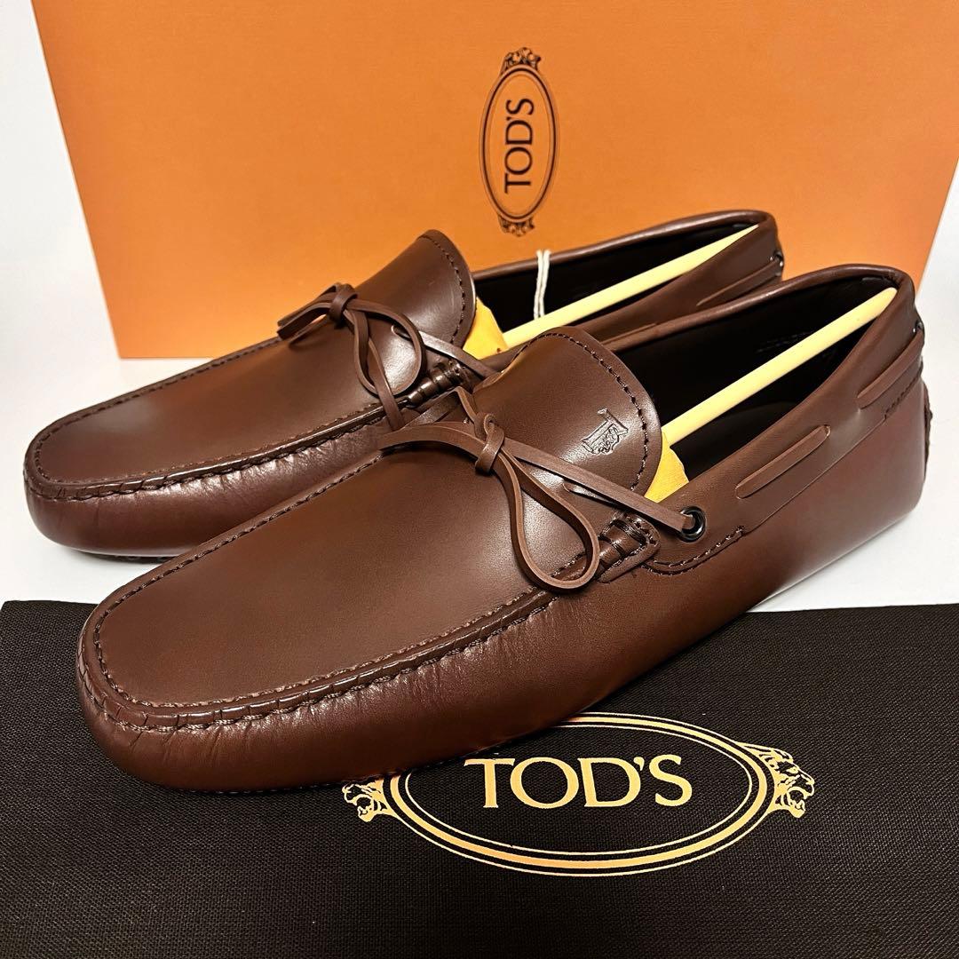 トッズ☆新品☆TOD’s メンズ レザー ゴンミーニ/ブラウン25.5cm