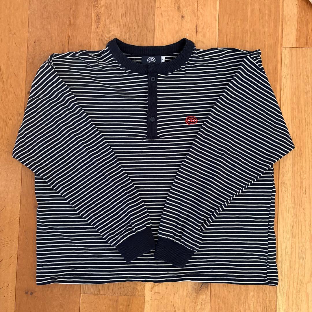 状態良 SOL Border L/S Tee (WHITE&NAVY) S