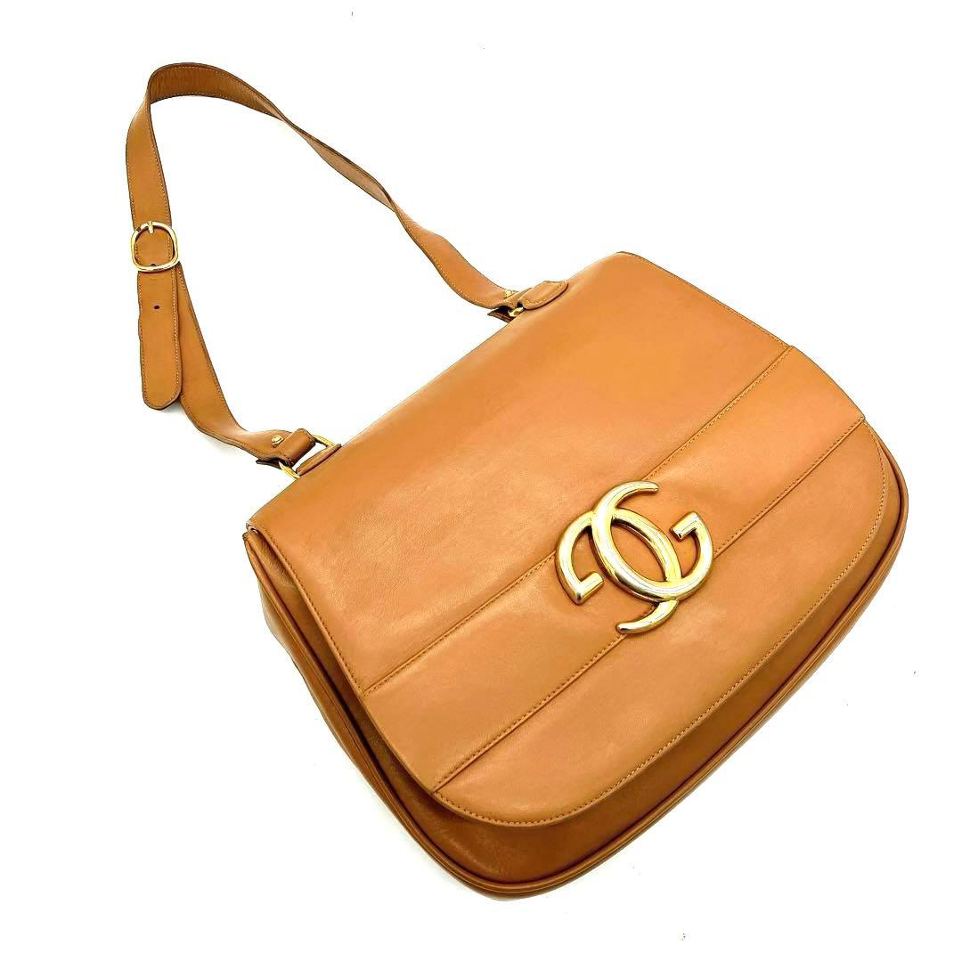 【GUCCI】ショルダーバッグ　マーモント　GG金具　ライトブラウン