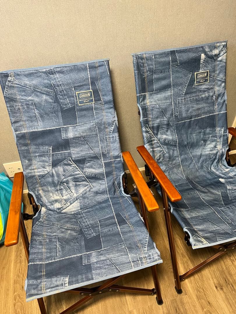 Coleman コールマン アウトドアチェア デニム風　2脚セット