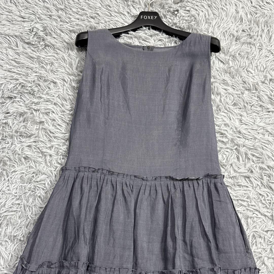 極美品✨フォクシー 定価12万 ティアードワンピース フレンチシアードレス 40