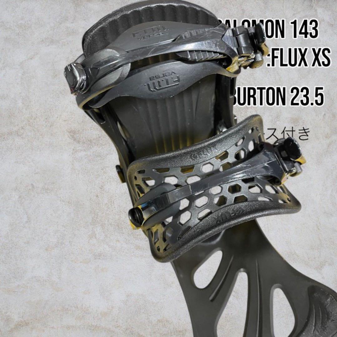 み*C様 スノボ3点セットサロモン143/Flux XS/Burtonミント23