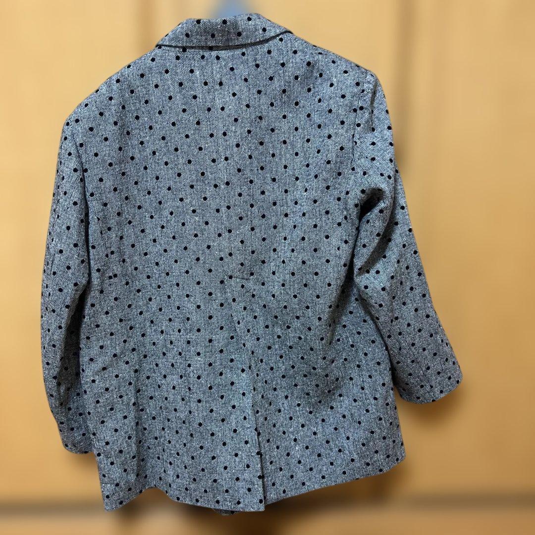 searoomlynnドット柄テーラードジャケット グレー タグ付き