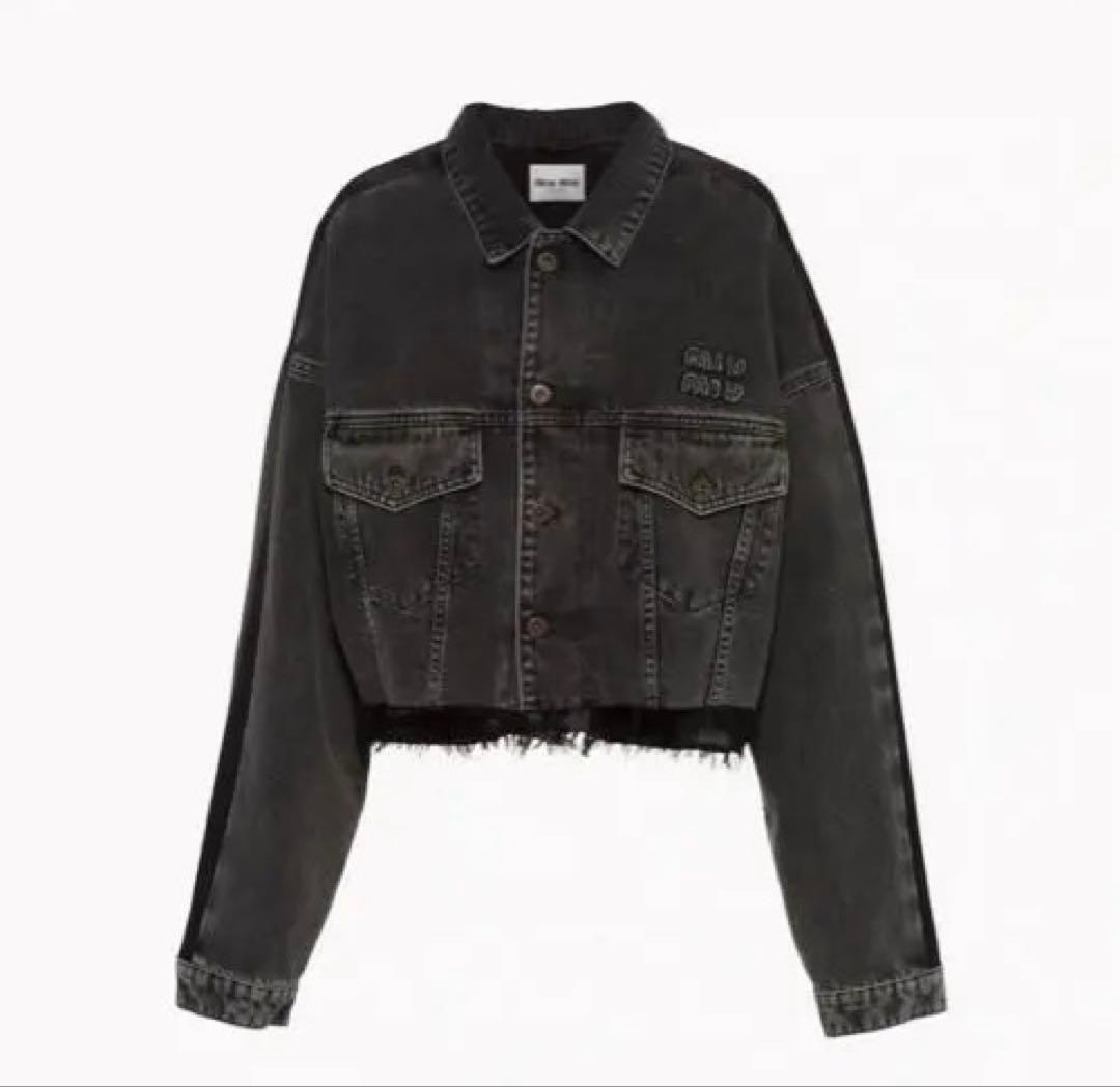 MIU MIUクロップドデニムジャケット