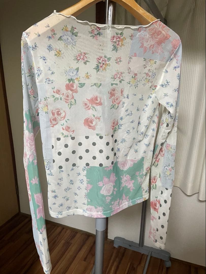 poppy シースルートップス　パッチワーク