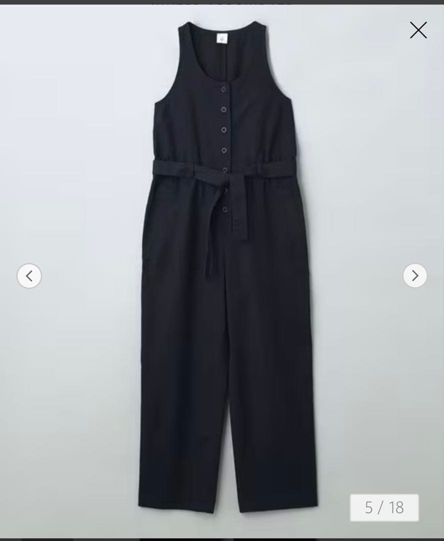 ＜6(ROKU)＞コットン ベルト オールインワン