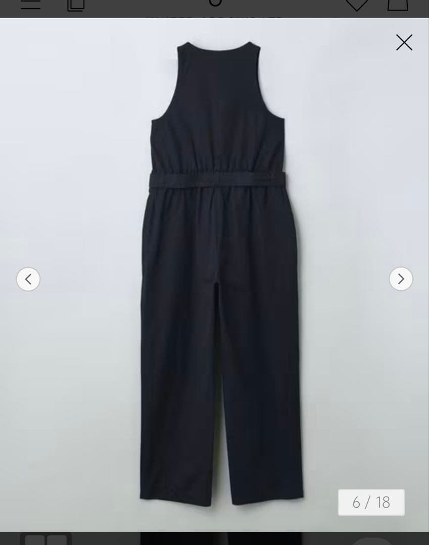 ＜6(ROKU)＞コットン ベルト オールインワン