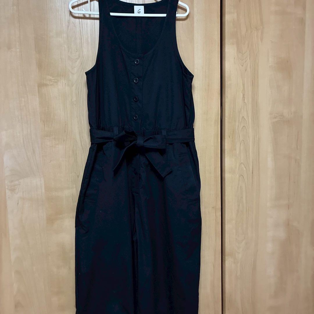 ＜6(ROKU)＞コットン ベルト オールインワン