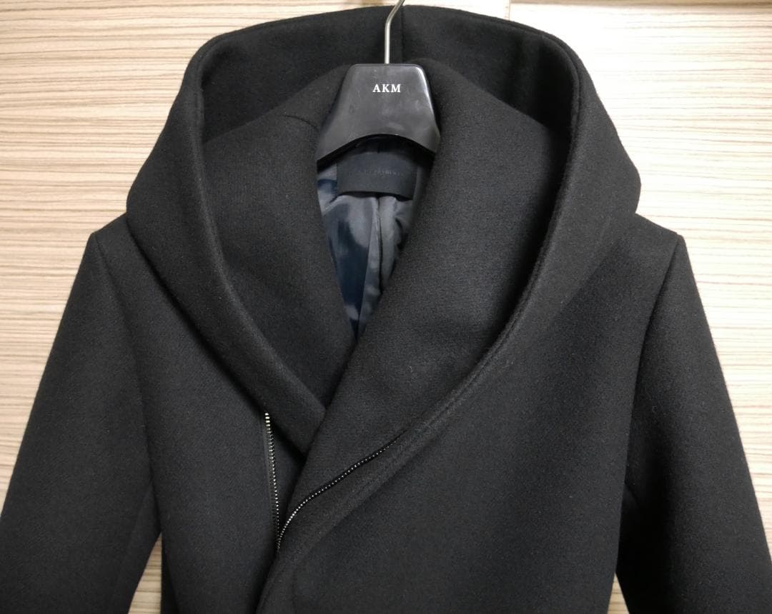 美品☆定価14.3万円 ジュンハシモト　希少カシミヤラップコート　サイズ２（S）