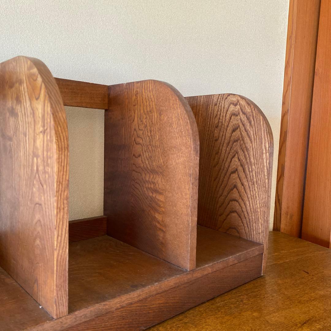 アンティーク　本棚　ブックシェルフ　古家具　レトロ　無垢材