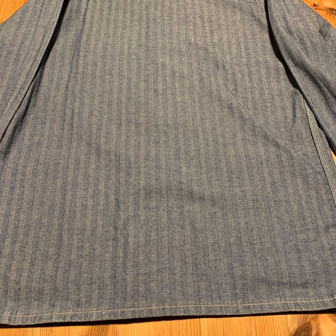 UNIVERSAL OVERALLヘリンボーンストライプデニムカバーオール 40